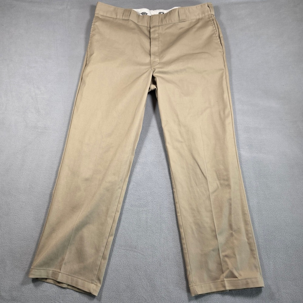 Dickies Pants Mens 38x30 Khaki Straight Mid Rise 874 Original Fit Solid